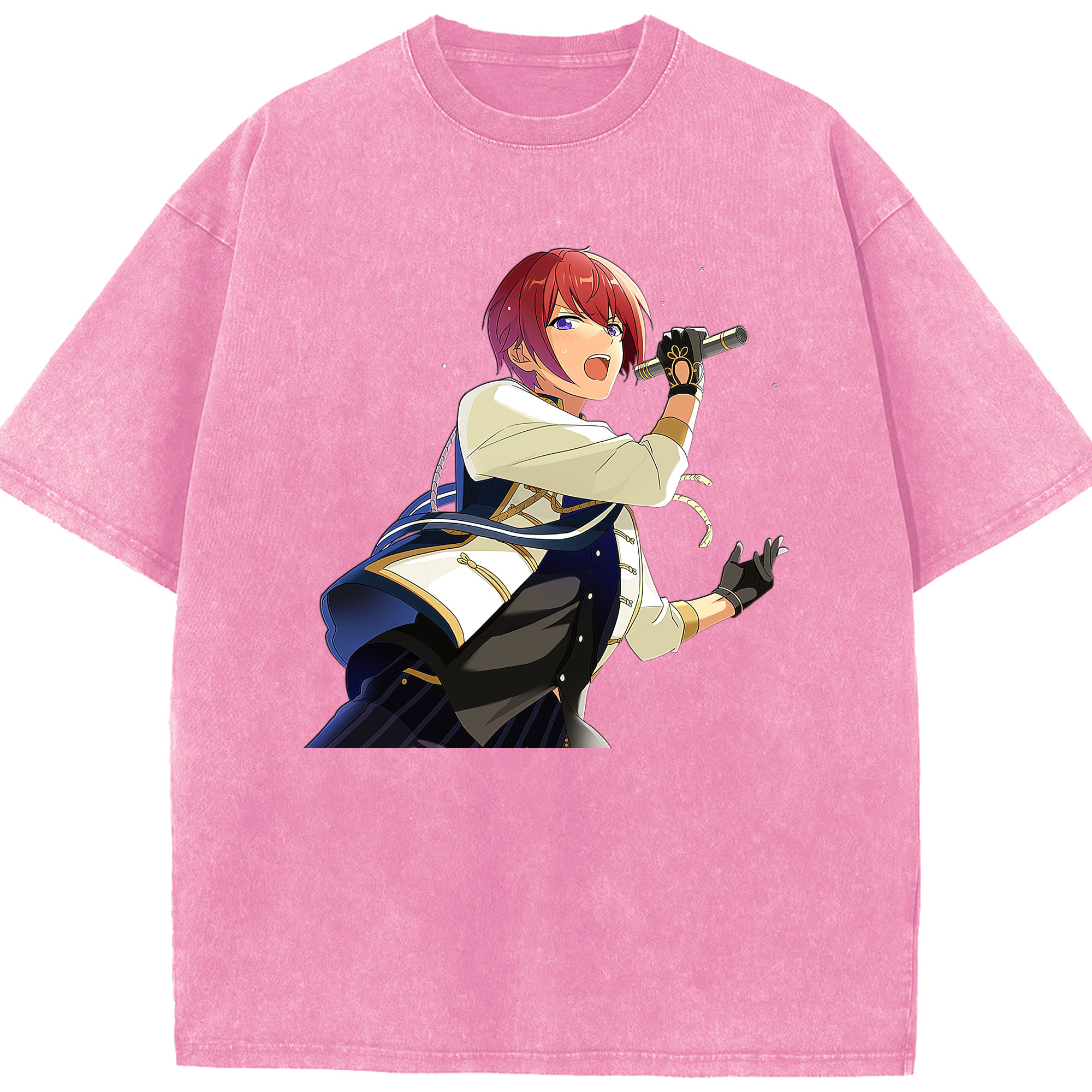 （画像用） あんさんぶるスターズ! Ensemble Stars 綿100% ヴィンテージ風 半袖Tシャツ（フロントプリント）